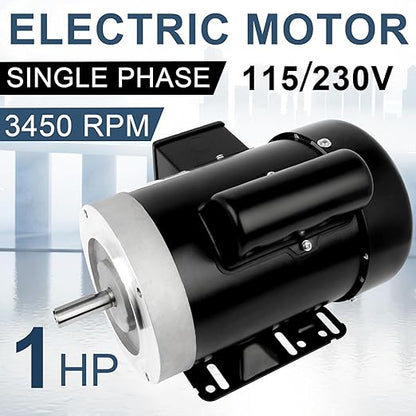 1 HP Electric Motor General Purpose Single Phase Motor 3450 RPM 115/230V - Image 4