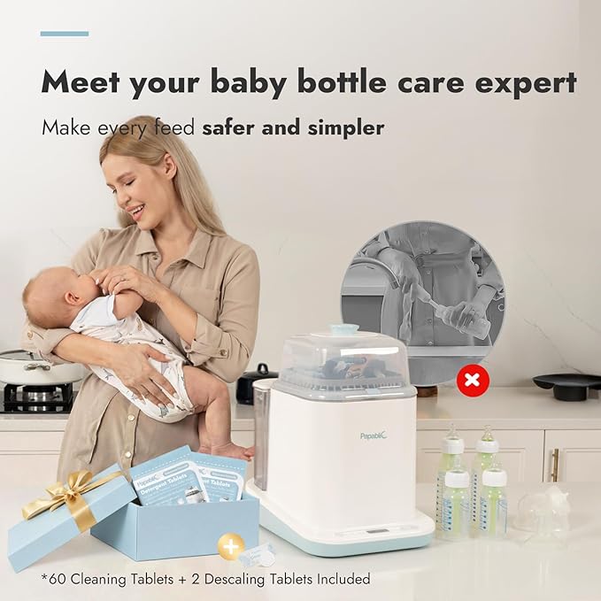 Papablic Bottle Washer Pro, Bottle Washer & Sterilizer & Dryer, 4-in-1 Bottle - Image 6