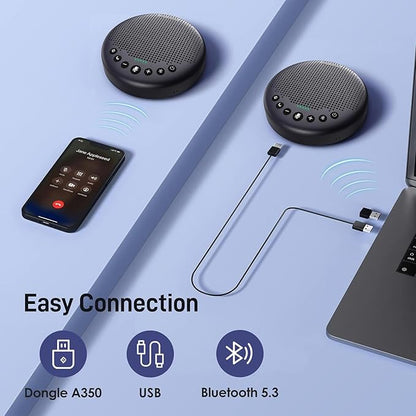 EMEET Conference Speaker and Microphone w/8 Mics, 360° Voice Pickup, Noise - Image 6