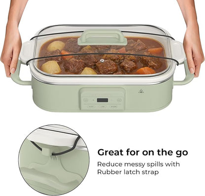 Magnifique 4 Quart Casserole Digital Slow Cooker, Premium Ceramic Bakeware - Image 6