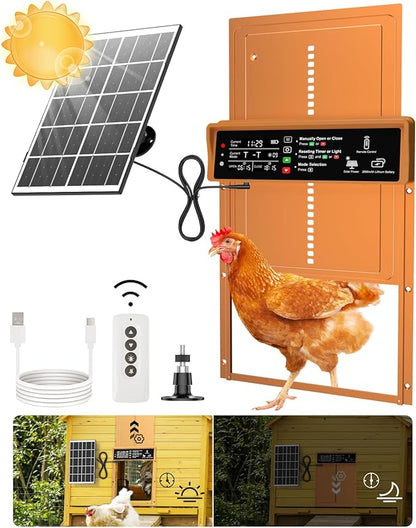 Asfrost Automatic Chicken Coop Door Solar Powered Automatic Chicken Door by AsFrost