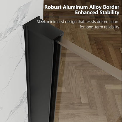 35" W x 60" H Bathtub Fixed Glass Panel, 3/8" Tempered Glass - Image 4