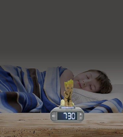 LEXiBOOK, Marvel Guardians of The Galaxy, Groot Nightlight Alarm Clock - Image 2