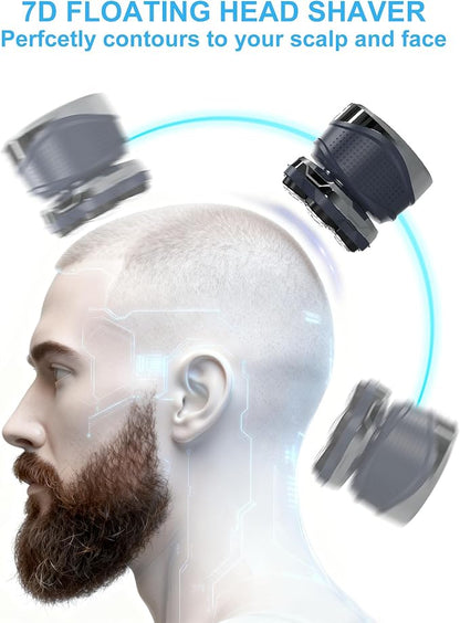 Clicar head shavers for bald men, Magnetic Detachable Head Shaver，Wet or Dry - Image 3