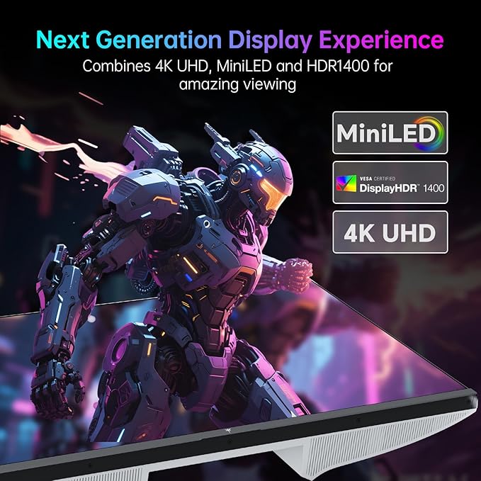 KTC 27 Inch 4K MiniLED Gaming Monitor, UHD 3840x2160 Dual Mode, HDR 1400 - Image 4