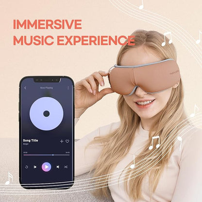 HubiCare Eye Massager with Heat, and Music Helps Relieve Strain, Dark Circles - Image 6