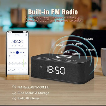 Dual Alarm Clock Radio Bedroom, Digital Alarm Clocks Bedrooms Bluetooth - Image 6