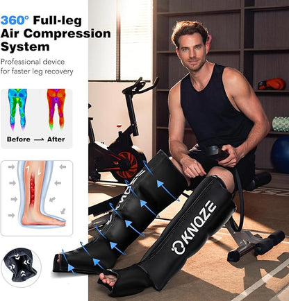 KNQZE Air Compression Recovery System, Foot and Full Leg Recovery Boots - Image 3