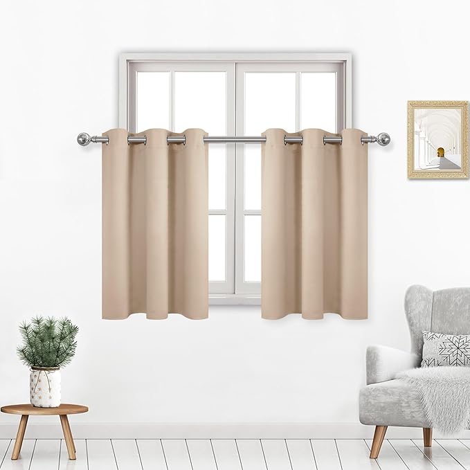 DWCN Blackout Curtains 36 Inches Long, Cabinet Curtains by DWCN