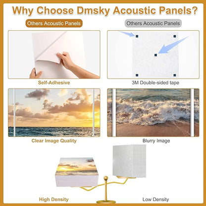 Dmsky Art Acoustic Panels, 48“x36”Acoustical Wall Panel, Decorative Sound - Image 7