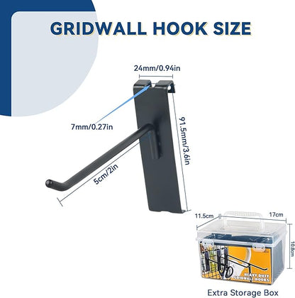 Alyoen Gridwall Hooks 2in, Grid Wall Hangers, Metal Display Hooks - Image 6
