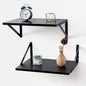 Axeman Deep Floating Shelves for Wall, 16W x 12D Black Floating Shelves Set of 2 by Axeman
