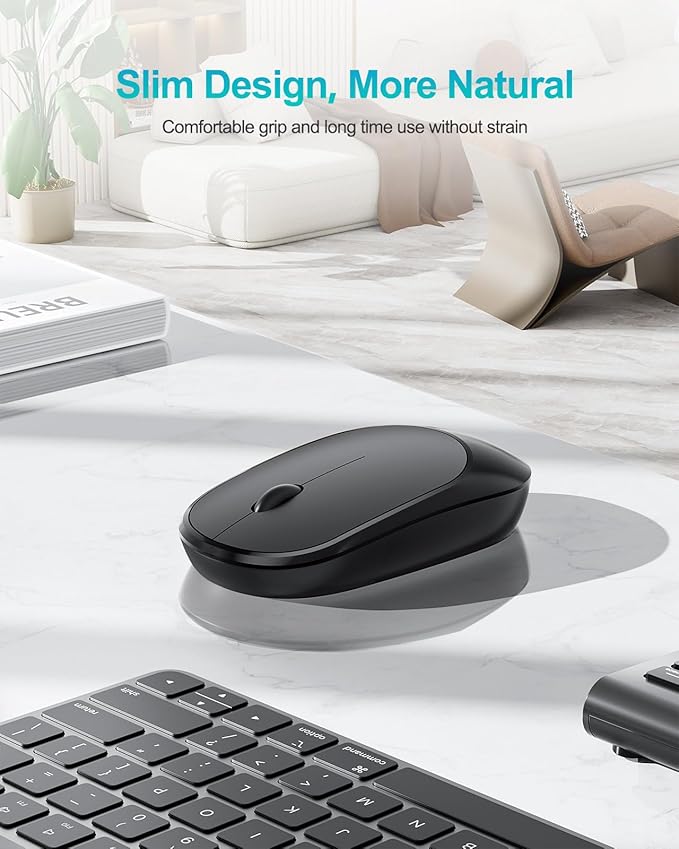 Wireless Number Pad, Lekvey Numeric Pad and Mouse Combo, Portable Slim 2.4GHz - Image 5