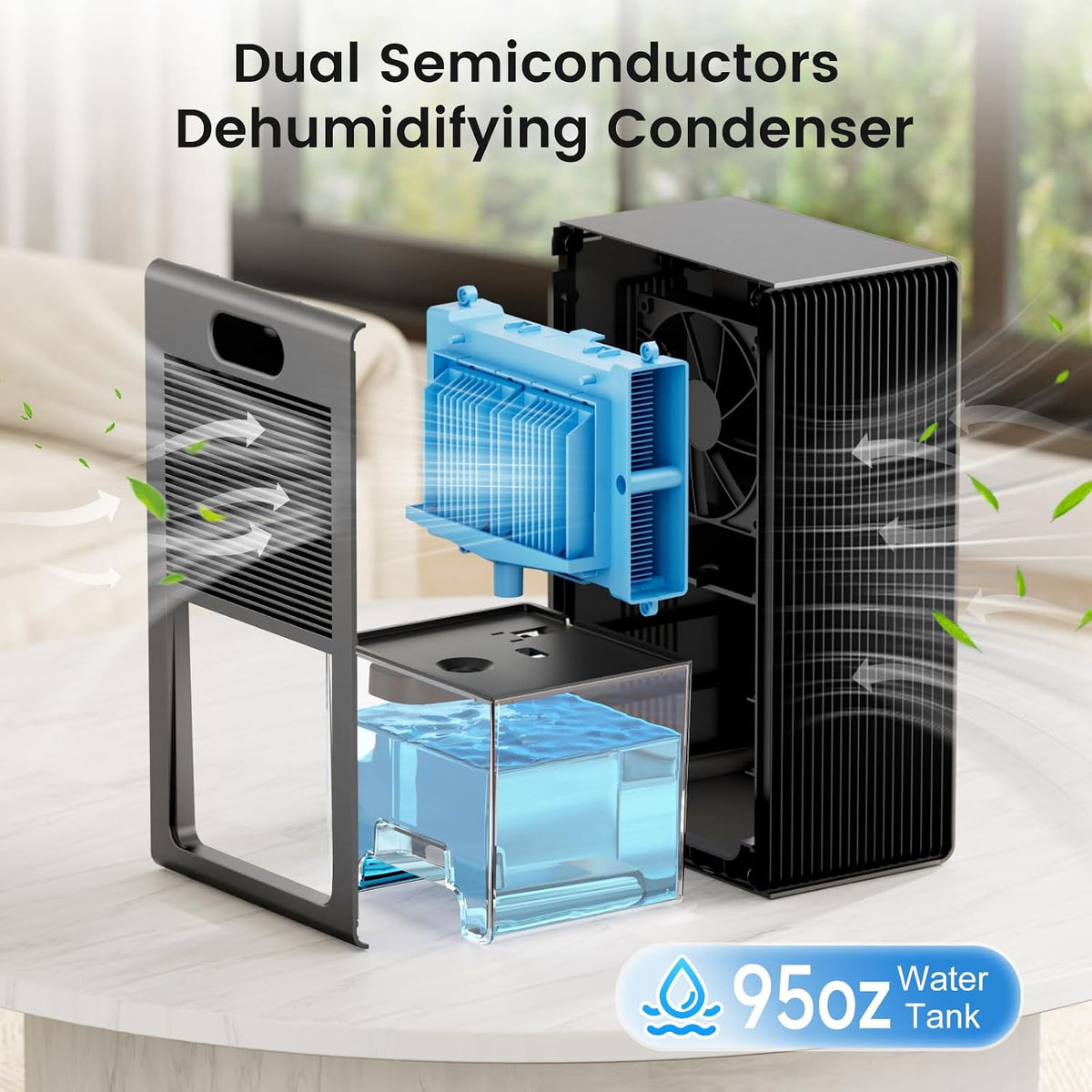 dehumidifiers for home, 1000 sq ft dehumidifier with shown in use