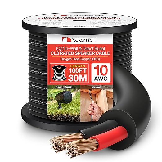 Nakamichi 10/2 in-Wall & Direct Burial Oxygen-Free Copper 2-Conductor Speaker by Nakamichi