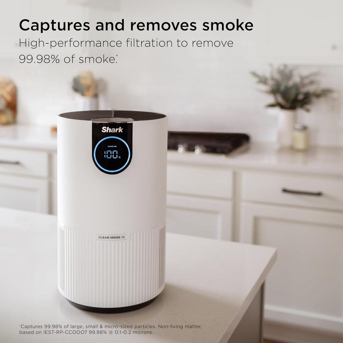 shark clean sense air purifier with pet filter showing dimensions