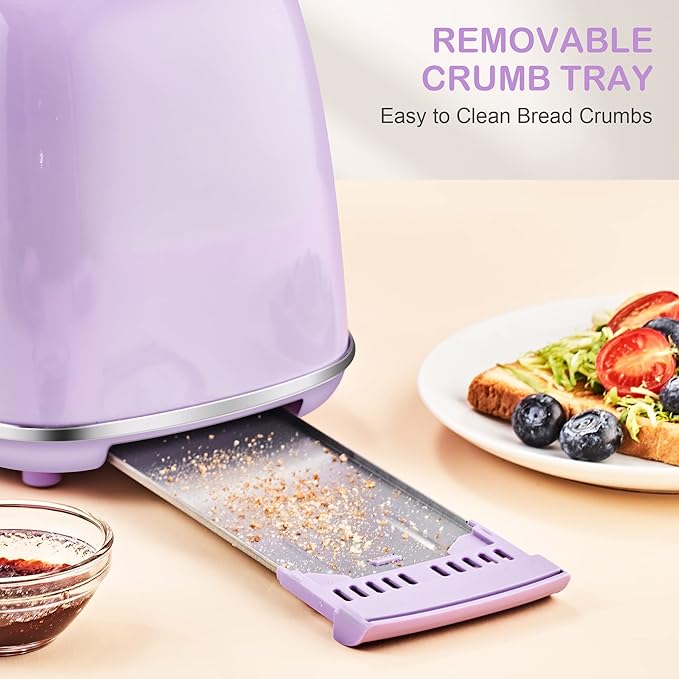 Roter Mond 2 Slice Toaster Retro Stainless Steel - Image 6