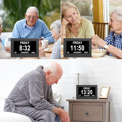 Irednolw Black Clock with Day and Date - Image 8