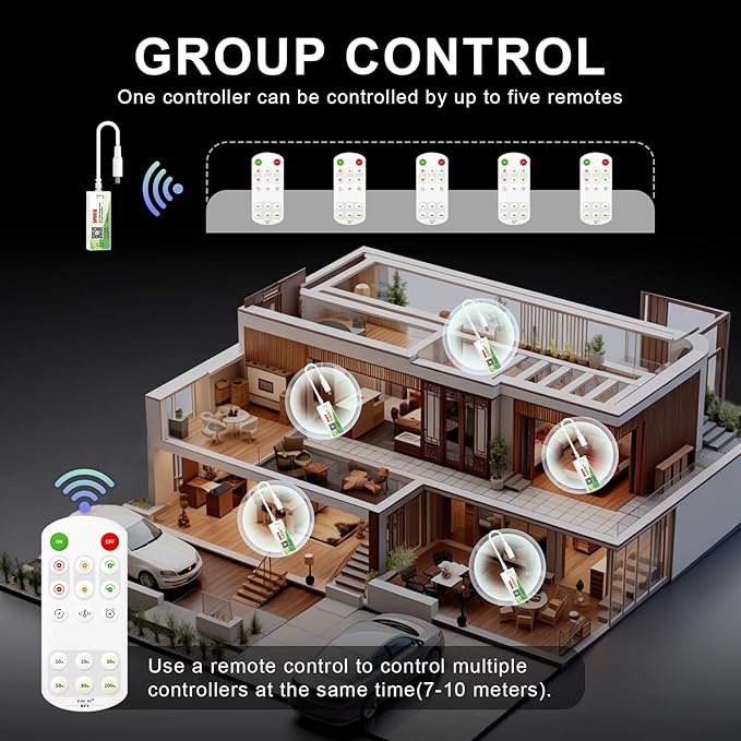 LED Light Controller, RF WiFi Smart Remote Dimmer - Image 5