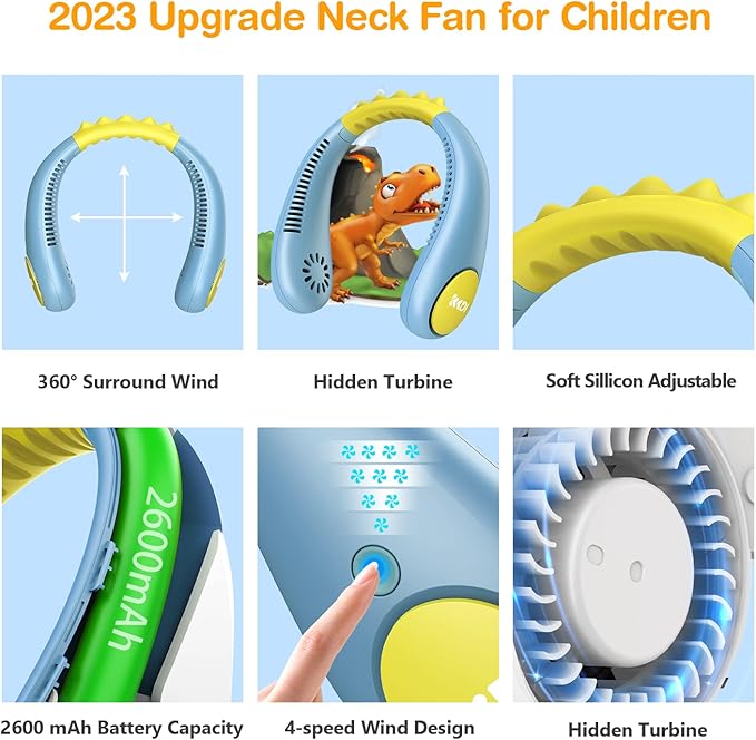 Kids Neck Fan, Portable Bladeless Fans - Image 6