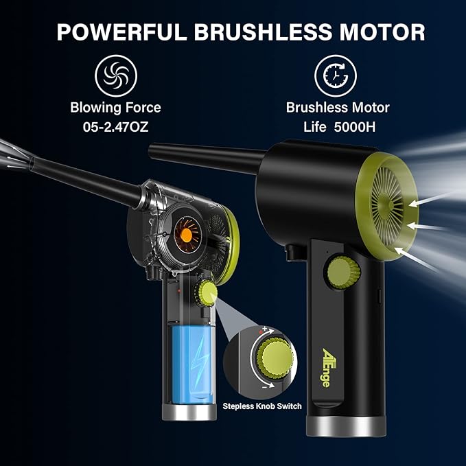 Compressed Air Duster, Electric Air Duster, Handheld Cordless Air Duster - Image 2