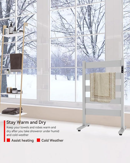Freestanding Towel Warmer – 5-Bar Heated Towel Rack - Image 4