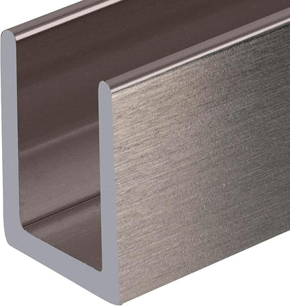 Brixwell SDCD3812BN-CCP18 Brushed Nickel Frameless Shower Door Aluminum Deep by Brixwell