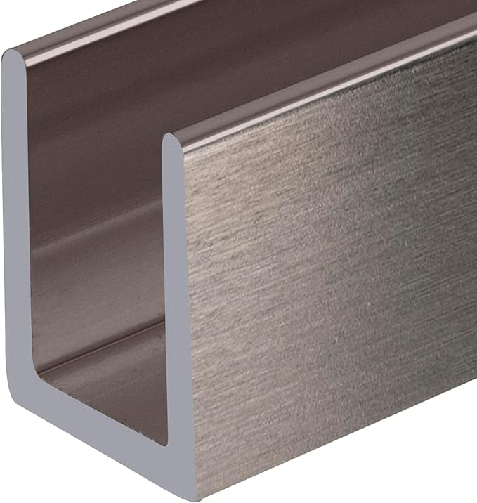 Brixwell SDCD3812BN-CCP12 Brushed Nickel Frameless Shower Door Aluminum Deep by Brixwell