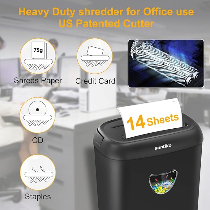 14 Sheet Cross Cut Paper Shredder - Image 2