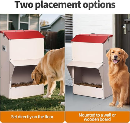 Automatic Dog Feeder Large Breed, 50 LB Capacity Outdoor Pet Food Dispenser - Image 8