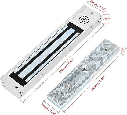 Door Access Control System Inswinging 600lbs Magnetic Lock Kit Build-in Alarm - Image 4