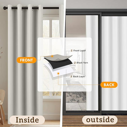 100% Blackout Curtains 63 Inch Length - Image 9