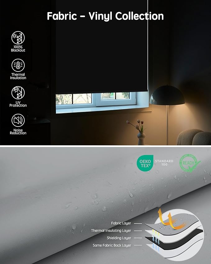 Yoolax Motorized Blinds with Remote, Automatic Window Shades Work with Alexa - Image 6