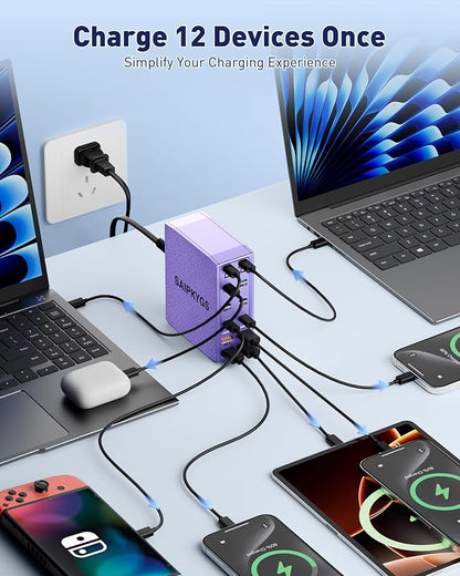 SAIPKYGS USB Charging Station, 12-Port USB C Charger Block - Image 4