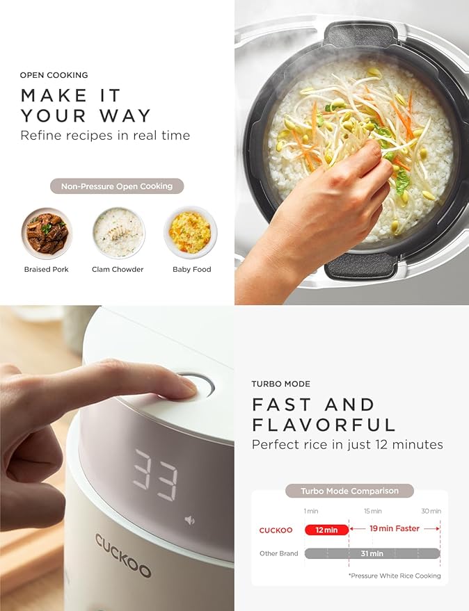 CUCKOO Twin Pressure Rice Cooker 10-Cup Uncooked / 20-Cup Cooked - Image 5