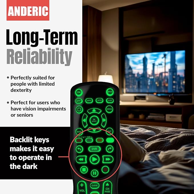 ANDERIC RRCM7500 for Channel Master DVR Remote Control CM7500XRC2 Replacement - Image 5