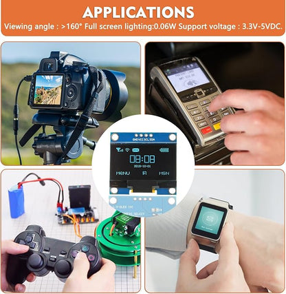 JAMHER 1.3 Inch I2C IIC OLED Display Module 128x64 Pixel Mini Self-Luminous - Image 7
