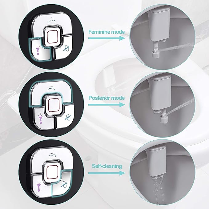 SAMODRA Bidet Attachment, Non-Electric Cold Water Bidet Toilet Seat Attachment - Image 8
