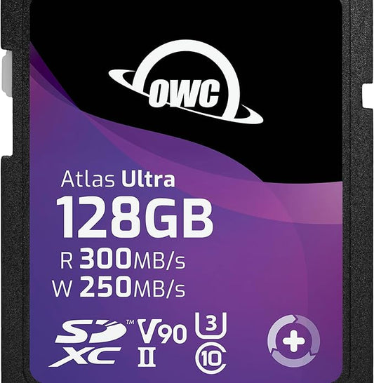 OWC Atlas Ultra 128GB SDXC UHS-II V90 Media Card by OWC