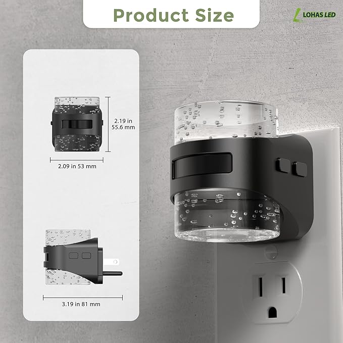 L LOHAS LED Motion Sensor Night Light, Bubble Night Lights Plug into Wall - Image 5