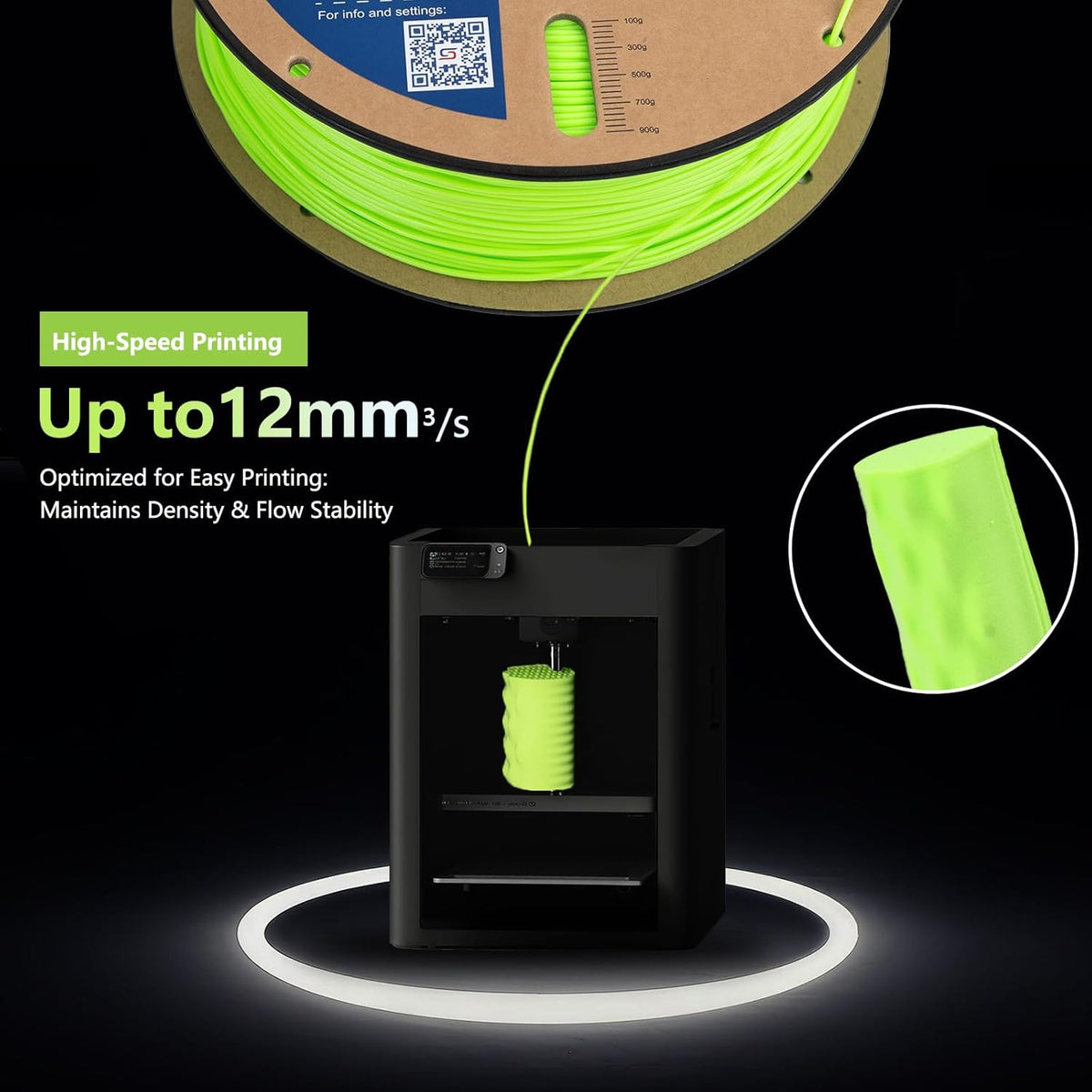 siraya tech flex tpu air - active foaming showing dimensions