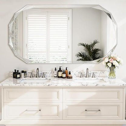 Suidia Bathroom Mirror, Frameless Bathroom Mirror - Image 2
