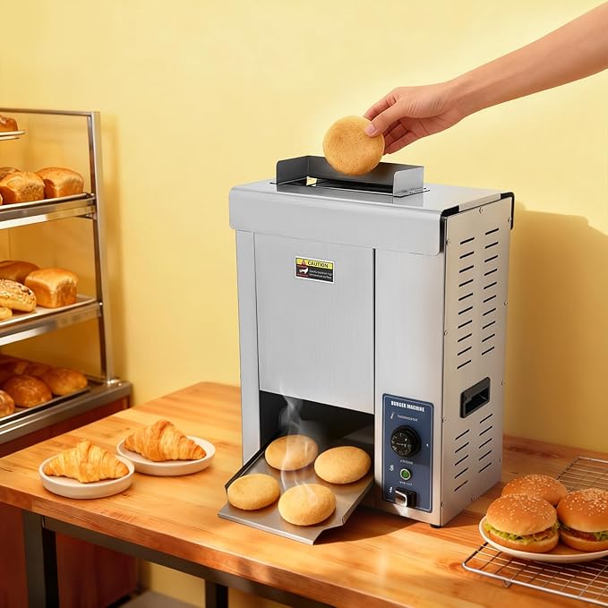 Electric Bun Toaster Machine, Commercial Double-Row Burger Buns Toaster - Image 8
