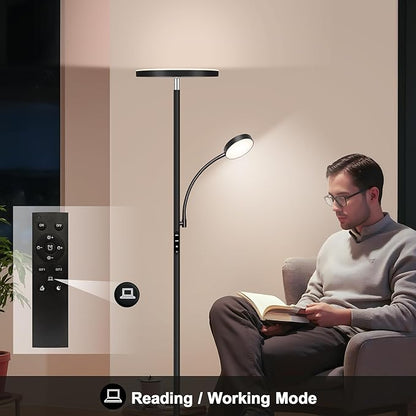 Floor Lamp-42W/4200LM Super Bright Floor Lamp, Dimmable 2-in-1 LED Floor Lamp - Image 7