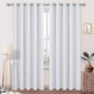 DWCN Greyish White Curtains 84 Inches Long, 60W Room Darkening Thermal Light by DWCN