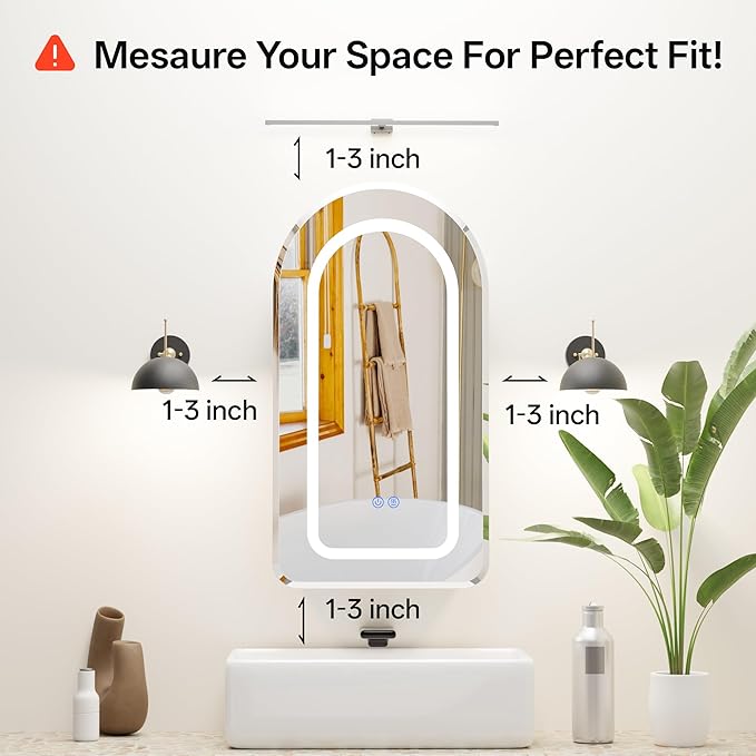 LED Arched Bathroom Medicine Cabinet - Image 6