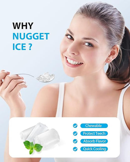 Aeitto Nugget Ice Maker 40Lbs/24H, Countertop Soft Chewable Ice Pebble Ice - Image 2