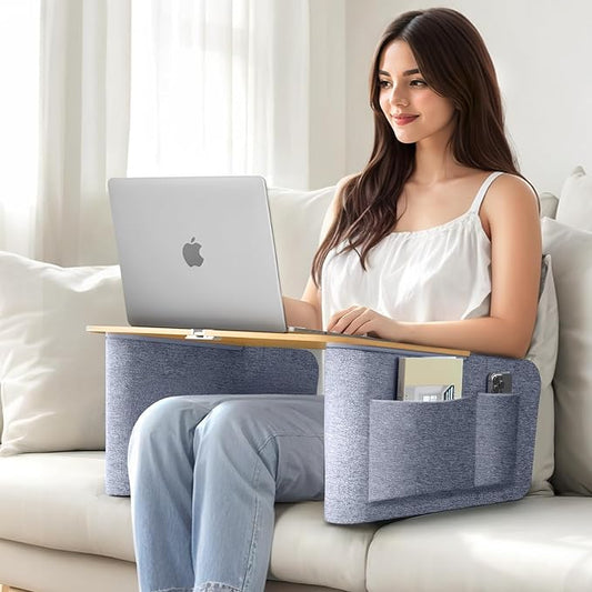 Lap Desk for Adults with Arm Rests, Ergonomic Laptop Pillow Stand for Bed by OPTIXCELL