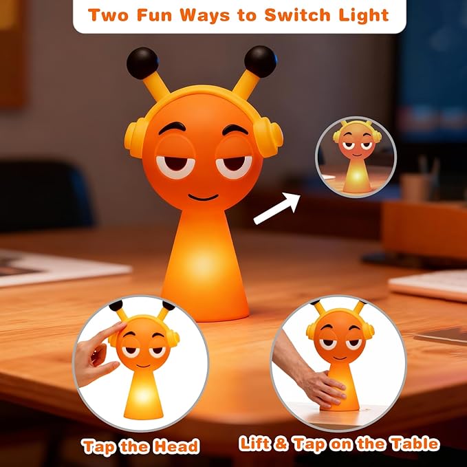 FlyPigInk Tap Night Light for Kids, Cute Ambient Lamp - Image 5