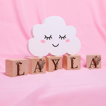 Personalized Nursery Name Block Letters - Custom Wooden Name Blocks for Vintage Nursery Decor/Custom Gift new mom boy Girl new mom Baby Shower